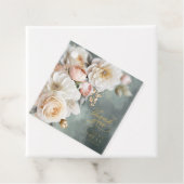 Bloemen Drama Bruiloft Dank u Groene ID1022 Bedankjes Labels (In situ)