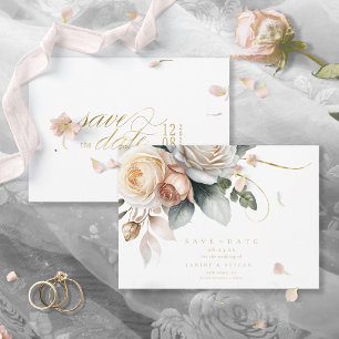 Bloemen Drama Bruiloft Groen ID1022 Save The Date