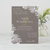  bloemen Driftwood & Yellow Wedding Invitae Kaart (Staand voorkant)