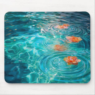 Bloemen Drijvend op Water Muismat
