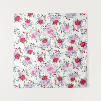 bloemen - Eenvoudige kleuren Wandkleed