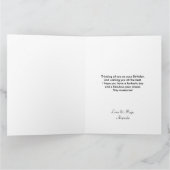 bloemen, Eiffeltoren en Burlap Birthday Kaart (Binnen)