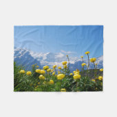 Bloemen | Eiger Monch Swiss Alps Fleece Deken (Voorkant (Horizontaal))