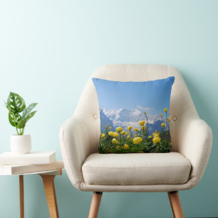 Bloemen Eiger Monch Swiss Alps Kussen