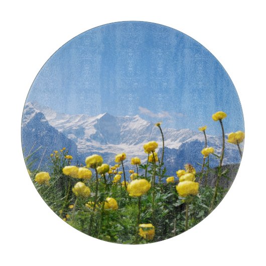 Bloemen | Eiger Monch Swiss Alps Snijplank (Voorkant)