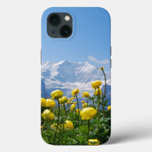 Bloemen Eiger Monch Zwitserse Alpen iPhone 13 Hoesje