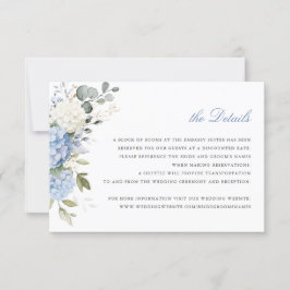 Bloemen Elegant Blue Hydrangea groen Details Kaart