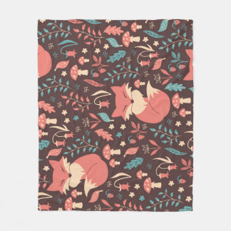 bloemen: Elegante naadloze illustratie Fleece Deken
