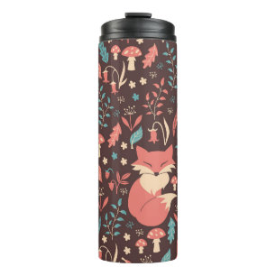  bloemen: Elegante naadloze illustratie Thermosbeker