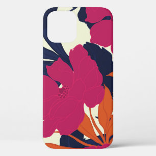 Bloemen elegantie: abstract patroon iPhone 12 hoesje