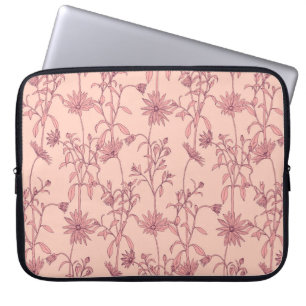 Bloemen elementen, naadloze achtergrond. laptop sleeve