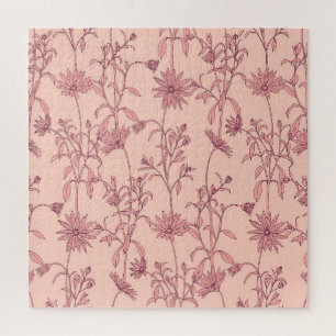 Bloemen elementen, naadloze achtergrond. legpuzzel