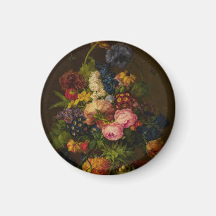 Bloemen en ananas op een entablement magneet