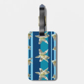 Bloemen en Bagagelabel met strips (Achterkant verticaal)