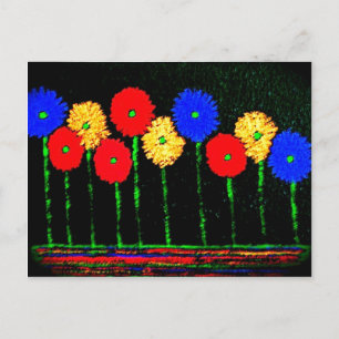Bloemen en ballonnen redden het date Briefkaart