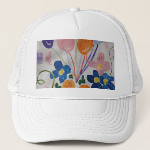 Bloemen en ballonnen trucker pet