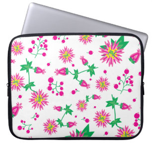 Bloemen en bessen laptop sleeve