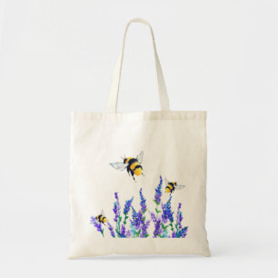 Bloemen en bijen Canvas tas Spring