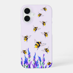 Bloemen en Bijen iPhone Case 16 Hoesje