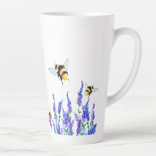 Bloemen en Bijen Latte Mok (Rechts)