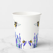 Bloemen en bijen papieren bekers (Achterkant)