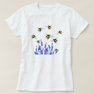 Bloemen en bijen T-shirt