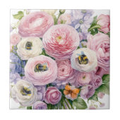 BLOEMEN EN BIJEN TEGELTJE (Voorkant)