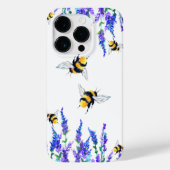 Bloemen en bijen vliegen iPhone Case Spring (Achterkant)