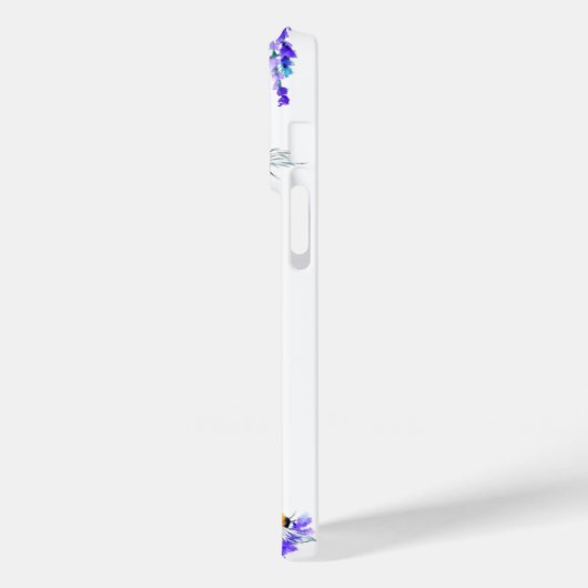 Bloemen en bijen vliegen iPhone Case Spring (Achterkant / Links)