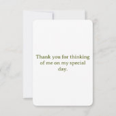 Bloemen en bladeren Hartelijk dank Bedankkaart (Achterkant)