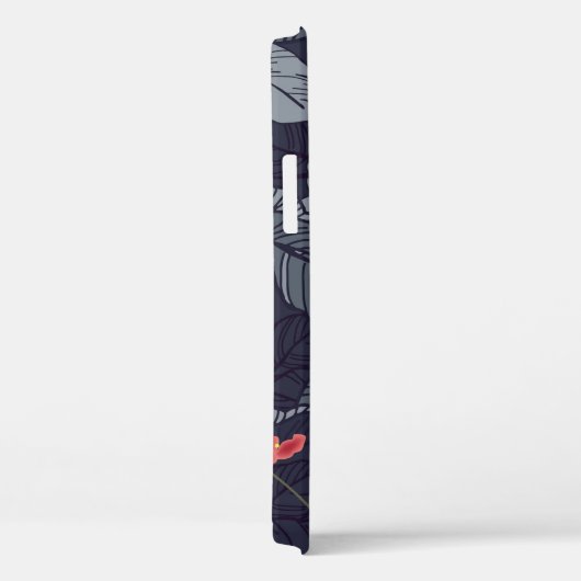 Bloemen en bladeren patronpatroon, tropisch, abstr Case-Mate iPhone case (Achterkant / Rechts)