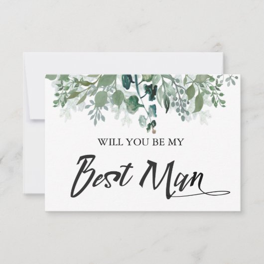 Bloemen en Bladeren Wil je mijn getuige zijn Kaart (Voorkant)