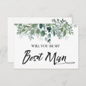 Bloemen en Bladeren Wil je mijn getuige zijn Kaart (Voorkant / Achterkant)