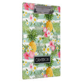 Bloemen en Blauwgroen strepen voor ananas | Jouw n Klembord (Rechts)