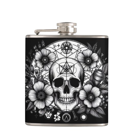 Bloemen en bloemen heupfles (Voorkant)