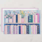 bloemen en boeken briefpapier (Voorkant / Achterkant)