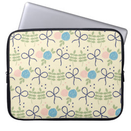 Bloemen en bogen Laptop Hoesje Sleeve