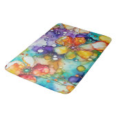 Bloemen en Bubbels Abstract Badmat (Gekanteld)