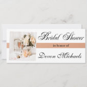 Bloemen en champagne Bridal Shower-uitnodigingen Kaart (Voorkant)