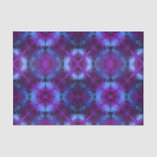 Bloemen en cirkels Tie Dye Tissue Paper Blue Paars Tissuepapier