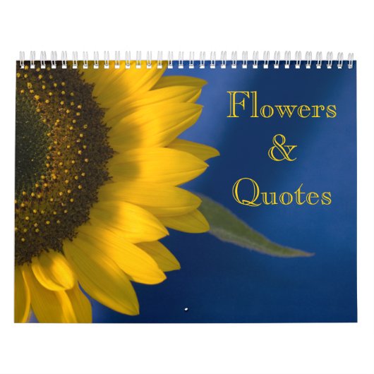 Bloemen en citaten kalender (Hoes)