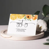 Bloemen en citroenen Vrijgezellenfeest register Informatiekaartje