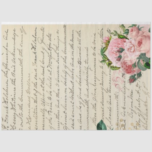 Bloemen en Ephemera Design Series #7 Tissuepapier (Voorkant)