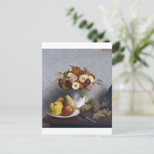Bloemen en fruit, Henri Fantin-Latour Briefkaart (Staand voorkant)