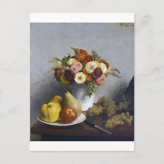 Bloemen en fruit, Henri Fantin-Latour Briefkaart (Voorkant)