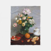 Bloemen en fruit, Henri Fantin-Latour Fleece Deken (Voorkant)