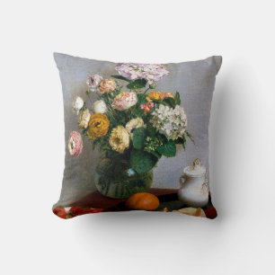 Bloemen en fruit, Henri Fantin-Latour Kussen