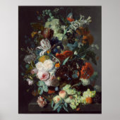 Bloemen en fruit - Jan van Huysum Fine Art Poster (Voorkant)