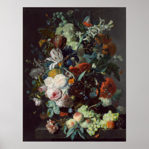 Bloemen en fruit - Jan van Huysum Fine Art Poster