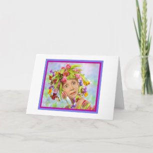Bloemen en Fun Birthday Card Kaart